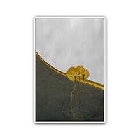 Framed Canvas Wall Art Abstract Color Block Canvas Prints Home Artwork Decoration for Living Room,Bedroom - 16x24 inches