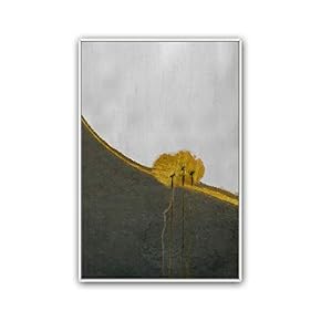 Framed Canvas Wall Art Abstract Color Block Canvas Prints Home Artwork Decoration for Living Room,Bedroom - 16x24 inches