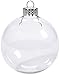 Darice 80mm Clear Glass Hanging Ornaments, 8 Count (Pack of 8), Christmas