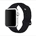 Yimzen Soft Silicone Sport iWatch Band Strap for Apple Watch Series 3 2 1 Sport & Edition 42mm M/L Black