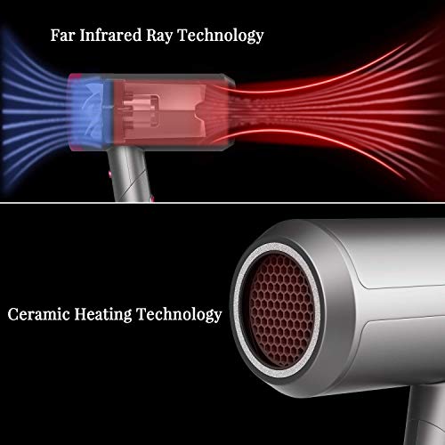 Paubea Radiation Free Hair Dryer Folding Low Noise Small Ionic