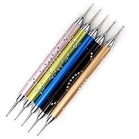 St.Mandyu 5Pcs Nail Art Dotting Painting Pen, Dual-ended Rhinestone Beads Picker Crystal Manicure Gem Pick Up Applicator
