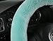 U&M Wool Car Steering Wheel Cover Soft Fluffy Natural Sheepskin Vehicle Non-slip Wheel Cushion Protector Universal Fit for 15 inch for Women