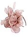 Urban CoCo Women's Vintage Flower Feather Mesh Net Fascinator Hair Clip Hat Party Wedding (Nude Pink-Series 4)