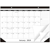 2019 Wall Calendar Office Business Desk Pad Large Monthly Pages - from January to December 16.5' x 11.4' Daily Planner