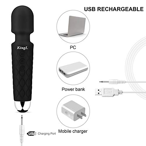 KingL Super Powerful Personal Wand Massager Handheld Cordless Waterproof Magic Massager for Body ... ...