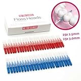 Hismith Interdental Brush, 50 Count Slim Brushes Oral Dental Hygiene Brush,Tooth Cleaning Tool