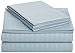 Amazon Basics Soft, Breathable Microfiber Bed Sheets, Queen Size, 4-Piece, Spa Blue Striped