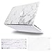 MOSISO Compatible with MacBook Pro 13 inch Case with CD-ROM (Model: A1278, Old Version Release 2012-2008), Plastic Pattern Hard Shell Case & Keyboard Cover & Screen Protector, White Marble