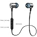 BFOX Bluetooth Headphones, Sport Bluetooth Earbuds Wireless Bluetooth Headsets Noise Cancelling Earphones with Magnetic Attraction (Light black)