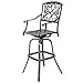 COSTWAY Bar Stool Set of 2, Cast Aluminum Vintage Retro Design Patio Outdoor Garden Bistro Furniture Set (2*Copper Bar Stool)