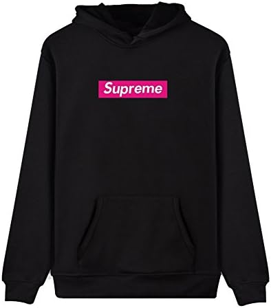 Tianlou Adults Printed Hip Hop With Kangaroo Pocket Pullover Hoodie Sweatshirts