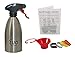 Stainless Steel Oil Sprayer For Cooking, Evo 16 Ounce Reusable Refillable For The Kitchen BBQ With Funnel, Identification Bands And Informational Card.