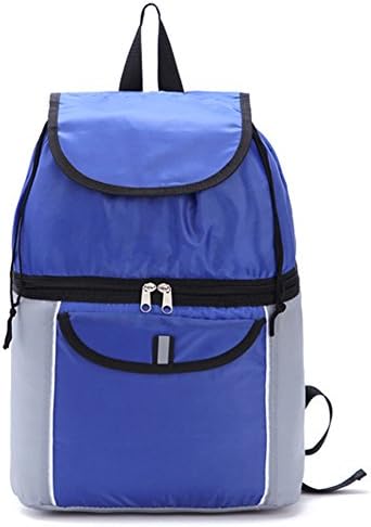 WOSON 14L Insulated Cooler Backpack Collapsible Breastmilk Cooler Bag Outdoor Lunch Picnic Camping Cool Bag Blue