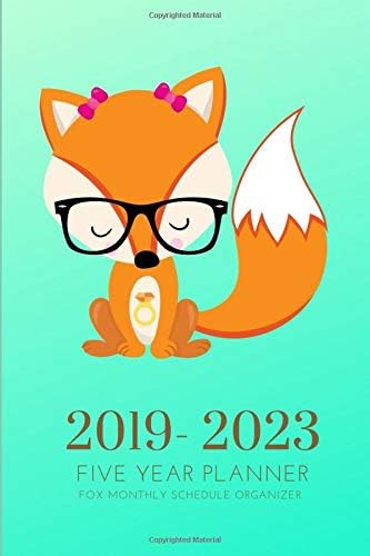 2019-2023 Five Year Planner Fox Monthly Schedule Organizer: Pocket Mini Academic 60 Months Calendar; Slim Agenda Planner; Small Goals Journal & Purse Diary With Inspirational Quotes Paperback – April 12, 2019