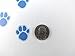 SAHM Blue Paw Print Stickers - 120 Dog Cat Animal Paws 1 inch Small for Boy Or Girl - Great for Birthday Party Favors - Clues - Scrapbook - Calendar - Teachers Reward - Labels