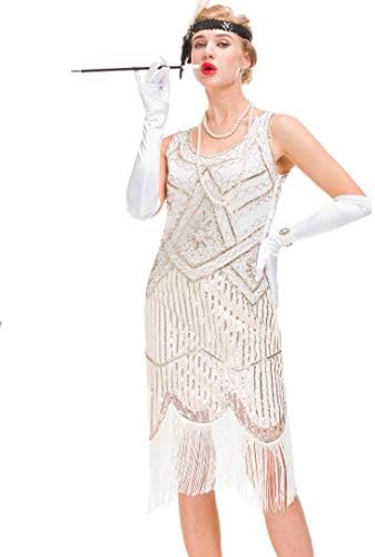 Women's 1920s Vintage Dress - Fringed Great Gatsby Dress