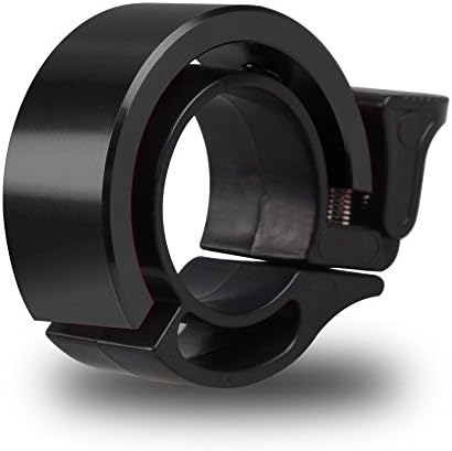 Easonove Invisible Bicycle Bike Bell Q Shape Bell Mini Bike Bells Bicycle Handlebar Bell Fit for 22.2-24mm (black)