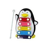 Malloom Baby Child Kid 5-Note Penguin Xylophone Musical Toys Improve Sensitive to Colors Sounds Black