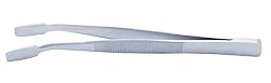 Scientific Cover Glass Forceps with Offset Broad