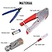 Glarks Coax Cable Crimper Tool Kit, RG6 RG59 Coaxial Compression Crimping Tool Double Blades Cable Stripper and Wire Cable Cutter with 10pcs F Compression Connector for Cable TV Video Audio