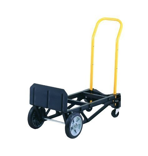 Harper Trucks Lightweight 400 lb Capacity Glass Filled Nylon Plastic Convertible Hand Truck and Dolly (Renewed) - Thumbnail 2