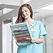 Tribe RN Ultimate Nursing Clipboard Set - 6 Vibrant Color-Coded Clinical Reference Sheets - Excellent Durability & Water-Resistant for Everyday Use (Black)