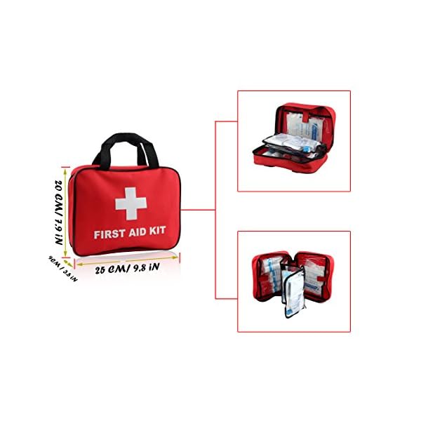 Eggsnow-First-Aid-Kit-Medical-Kit-Emergency-Bag-69-PieceCompact-Survival-Kit-and-Comprehensive-Ideal-for-Home-Auto-Travel-Road-Trips-CampingSport-and-Wilderness-Survival
