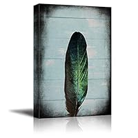 Canvas Wall Art Feather and Animals Canvas Prints Home Artwork Decoration for Living Room,Bedroom - 12x18 inches