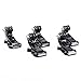 Oumers 5pcs Vertical Surface J-Hook J-Clips Buckle Mount Adapter Holder Body Strap Quick Release J-Hook Buckle Mount Base for GoPro Hero5 Gopro Hero 4, Hero 3+, Hero 3, Hero 2 Silver Black Camera