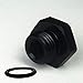 6AN Male O-ring Boss Port Plug Seal Nut Block Off Cap Aluminum Fuel Fitting Adapter Hex Plugs with AN-06 ORB Black