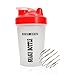 Mix Whip Blend & Shake Clear Classic Colored Screw Top Shaker Bottle Wire Whisk Sport Mixer Smoothie Protein Weight Loss Shakes & Powders Water Bottle