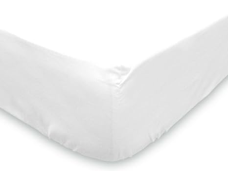 Soleil d'Ocre Drap Housse 70x190 cm uni Coton Blanc pour ...