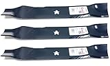 Set of 3, Replacement Blades For Blade Numbers 152443, 157033, 145708, 163819. 46" Deck, Craftsman, Poulan, Husqvarna, Wizard.