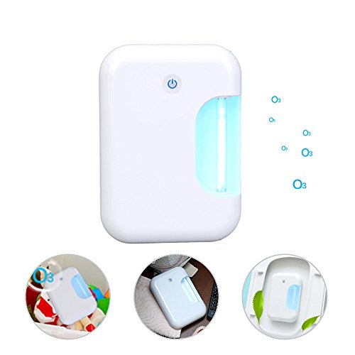 LUCKSTAR Toilet Sterilizer - Portable Closestool Sterilizer Automatic Disinfection Machine UV Light Ozone Sterilizing Air Purify Remove Odour Machine (White)