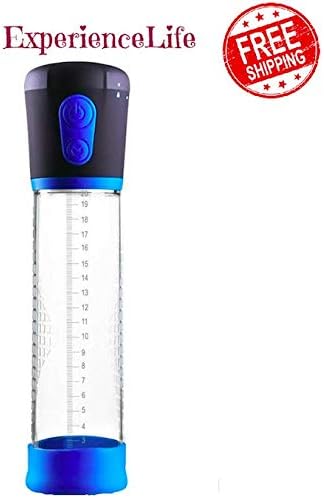 ExperienceLife 8" Vacuum Electric Automatic Power Pump Enlarge for Male Shaft Blue\Black