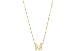 Kendra Scott Letters A-Z Pendant Necklace for Women, Fashion Jewelry, 14k Gold-Plated Brass