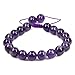 Amandastone 10mm Round Beads Adjustable Braided Macrame Tassels Chakra Reiki Bracelets 7-9 inch Unisex