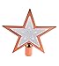 Clever Creations Copper Christmas Tree Topper Star Festive Christmas Decor | Sparkling White and Copper Shatter Resistant Plastic | 6.5