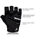 Trideer Ultralight Workout Gloves, Flexible Gym Gloves with Anti-Slip Silica Gel Grip & Adjustable Strap, Exercise Gloves(Men&Women) (#1Black, L)