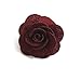Sunny Home Men's Lapel Flower Handmade Boutonniere Pin for Suit(17 colors) (Wine Red)