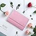 Becko US Jewelry Organizer Roll Travel Jewel Bag case for Multiple Necklaces, Rings, Bracelets, Supple Leather & Suede, Large Capacity Without Crease, Lightweight, Portable & Practical (Pink)