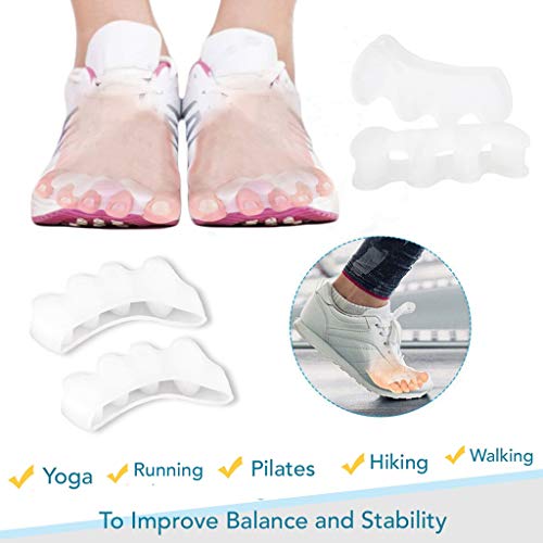 Toe Separators Straighteners & Spacers, Women Men Pedicure Bunion Corrector Relief on Hammor Toe, Great For Medical Fitness and Wellness Use, Shoe Stretcher House