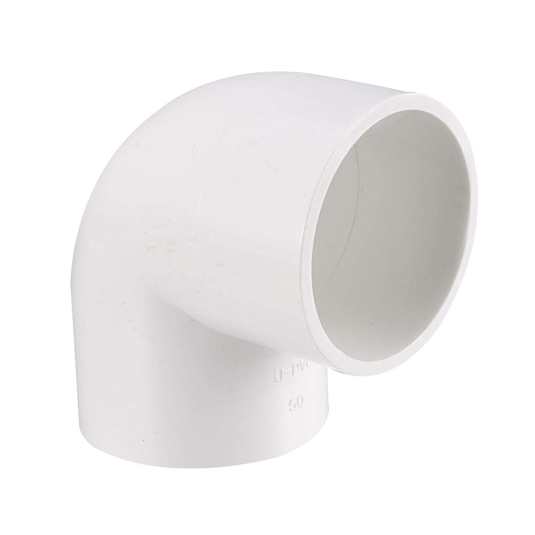 sourcing map 50mm Slip 90 Degree PVC Pipe Fitting Elbow Coupling Connector 5 Pcs