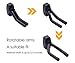 Guitar Ukulele Bass Mandolin Banjo Wall Mounts Hangers Black (set of 4)