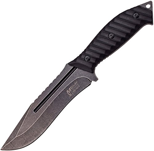 MTECH USA XTREME MX-8132 Dark Stone Wash Fixed Blade Knife, 10.5" Overall
