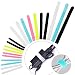 Avantree Pack of 50 Reusable Cord Organizer Keeper Holder, Fastening Cable Ties Straps for Earbud Headphones Phones Electronics Electrical Computer PC wire wrap Management, Assorted 3 Size and 5 Color