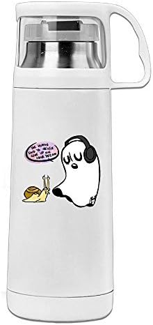 DW Outdoor Sports Bottle Undertale Ghost Vacuum Water Travel Mugs With Handled Vacuum Cup 14oz/350ml