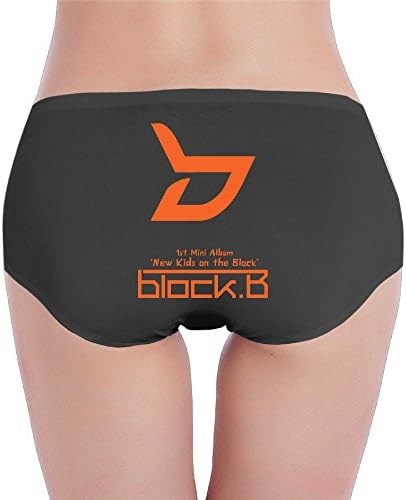 BlackPink Men Team Block B Hot Amazing For Women Low-Waist Panties Knickers Size L Black