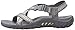 Skechers Women's Reggae Kooky Flat Sandal, Grey/Amp; Yellow, 9 M US